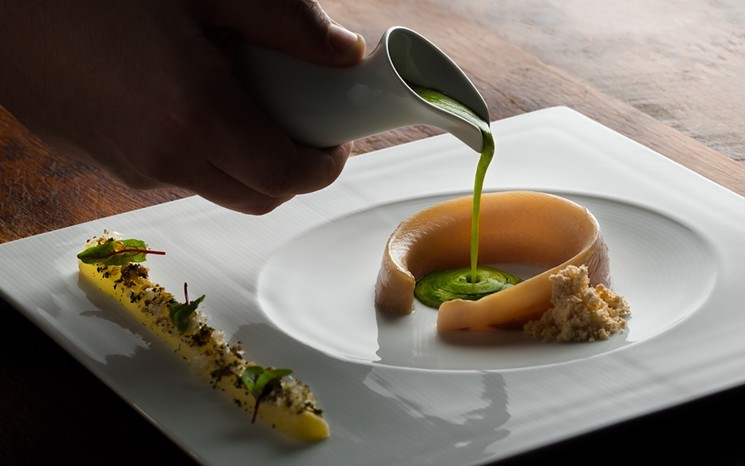 Alter's multicourse tasting menus offer precise, colorful plates that are intricate yet accessible.