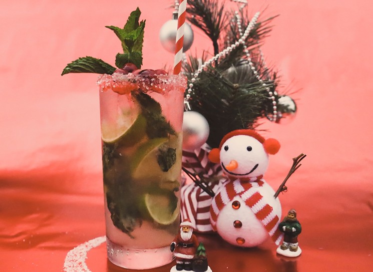 Santa would love this peppermint mojito.