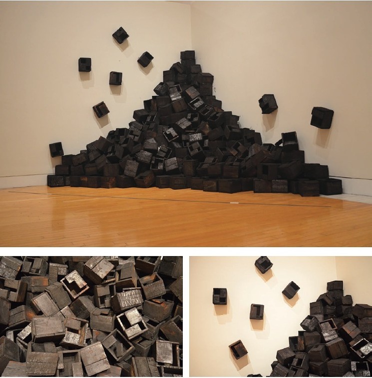 Ascending City (2010) utiliza materiales contundentes, expresivos y toscos.