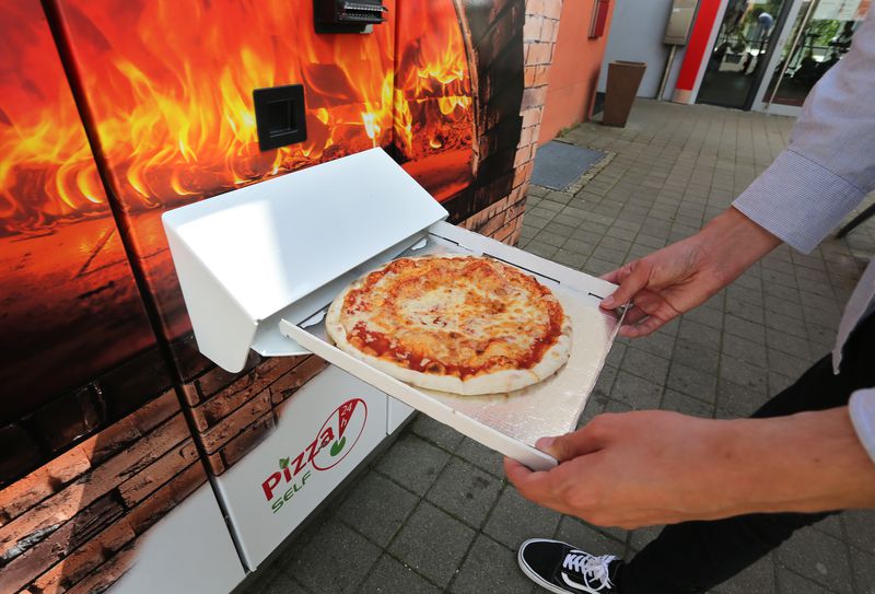 Pizza de la máquina expendedora